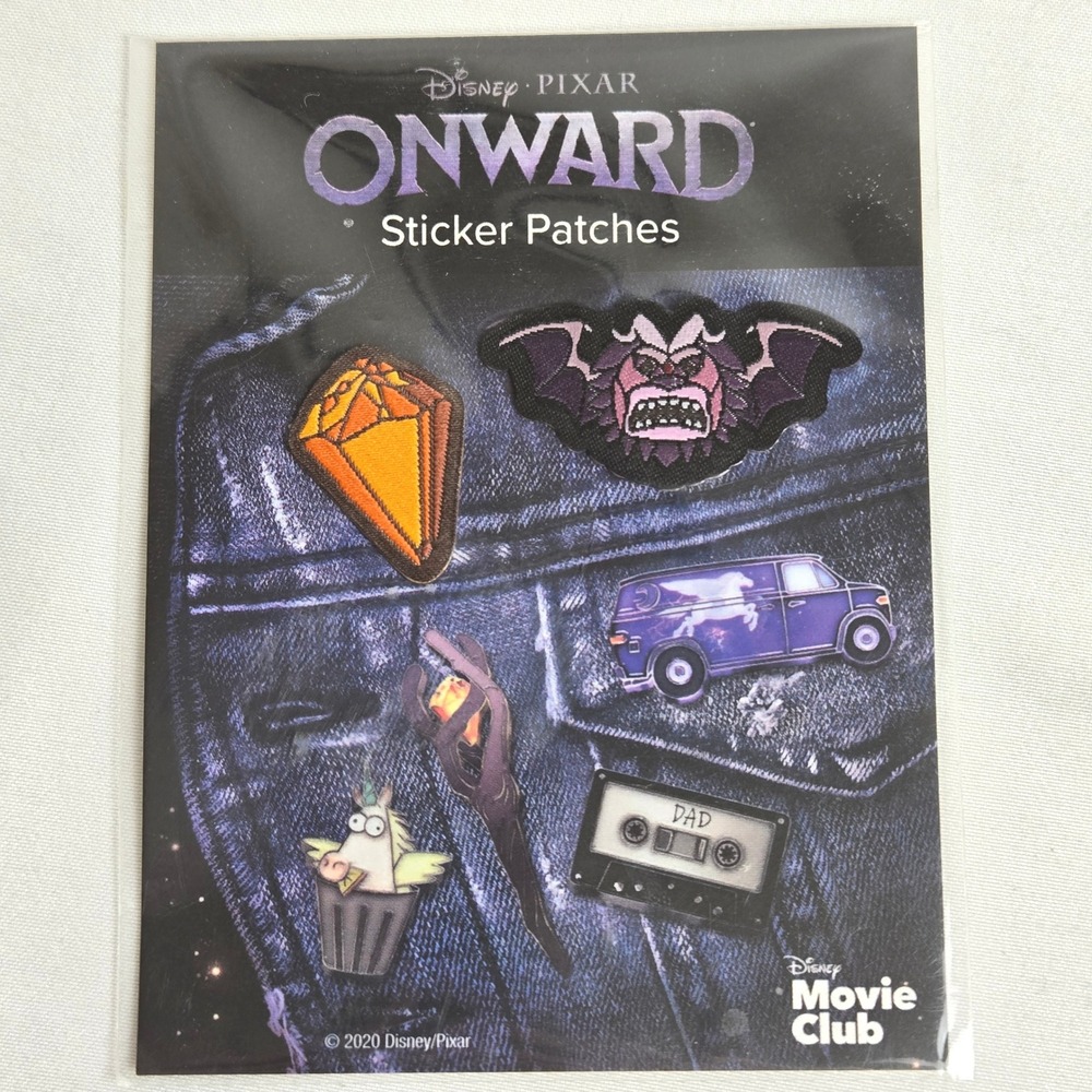 Disney Movie Club Exclusive Onward Movie Cloth Sticker Patches (2) 2020 New